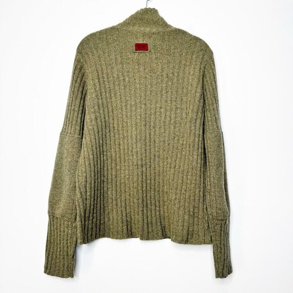 Abercrombie & Fitch VTG Wool Turtleneck Sweater Knit Elbow Patch Mens Small - Picture 5 of 7